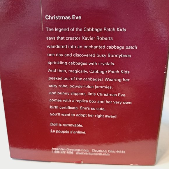 Heirloom Carlton Cards Cabbage Patch Kids Ornament Christmas Eve 2005 in box - Picture 7 of 11